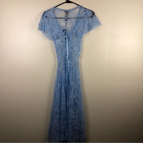 NWT Ethereal Dolls Kill Widow Blue Floral Lace Dress - Picture 5 of 10
